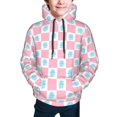 thumbnail image 2 of Bingfone Checkerboard With Snowflake Pattern Youth Classic Hoodies Soft Hooded Pullover Sweatshirts for Girls and Boys, 2 of 6