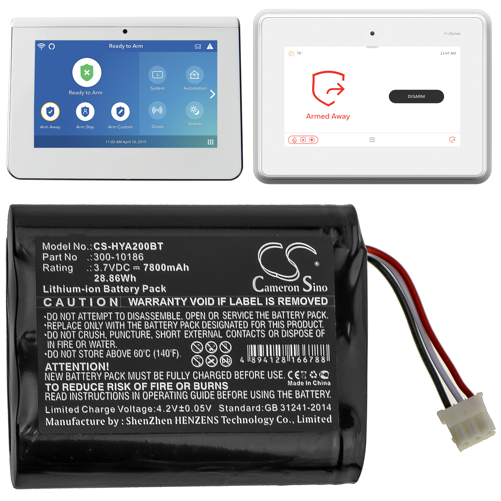 Battery for ADT Command Smart Security Panel ADT7AIO ADT5AIO, Honeywell
