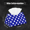thumbnail image 5 of Xecao Blue And White Polka Dot Print Tissue Box Cover,Modern PVC Leather Square Tissue Box Holder for Creative Decorative, 5 of 7