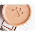 thumbnail image 2 of Wood Coasters,2 Pcs Coasters For Drinks Non-slip Drink Coasters Cup Desktop Protection Pads 100% Natural Wood ( Round bear paw), 2 of 3