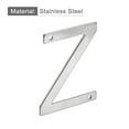thumbnail image 3 of Uxcell 2.76 Inch Stainless Steel House Letter Z for Mailbox Hotel Address Door Sign, 3 of 5