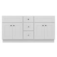 thumbnail image 4 of Design House Brookings 60" x 21" Ready to Assemble Solid Wood 3-Drawer Bath Vanity Cabinet, Sherwin Williams® White, 4 of 19