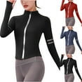 thumbnail image 6 of FAVIPT 2024 Zip Up Hoodies for Women Long Tunic Sweatshirts Plus Size Solid Color Long Sleeve Casual Drawstring Hooded Sweatshirt Jacket, 6 of 6