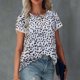 thumbnail image 4 of Pntutb Camiseta de manga corta con cuello redondo y estampado para mujer Camiseta holgada informal de verano Pntutb Pntutb-9092, 4 of 8