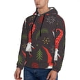 thumbnail image 3 of Naloa Cute Christmas Gnomes Men's Casual Hooded Collar Drawstring Hoodies Pullover Sweatshirts Casual Long Sleeve Shirts-Medium, 3 of 7