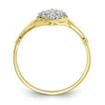 thumbnail image 3 of Primal Gold 10 Karat Yellow Gold with White Rhodium-plated Cubic Zirconia Fashion Ring, 3 of 7