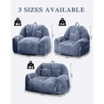 thumbnail image 6 of Baxluxe Ergonomic Bean Bag Chair for Adults, Faux Fur Fluffy Sofa Chair with High-Density Memory Foam, Grey Comfy Bean Bag Couch for Reading, Gaming (53 Inches Bean Bag Chair), 6 of 9