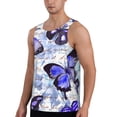 thumbnail image 2 of Haiem Butterflies Men Workout Tank Top Gym Bodybuilding Sleeveless Muscle T Shirts Athletic Tank Breathable Workout Shirt-4X-Large, 2 of 9