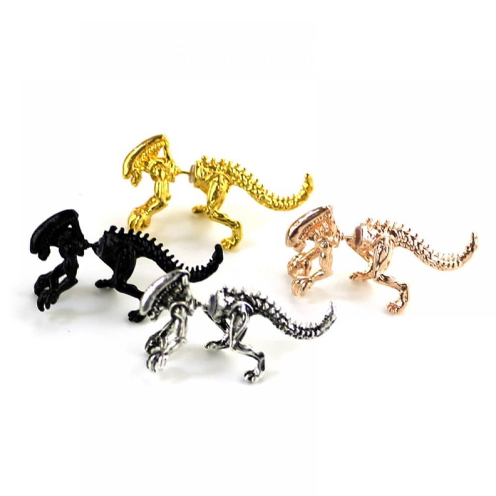 Dinosaur T-Rex Earrings Jewelry 3D Scary Monster Alien Stud Earring Dinosaur Fashion Earring For Women Men