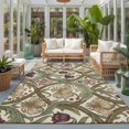thumbnail image 3 of Colorful Flower 3x5ft Non Slip Area Rug William Morris Abstract Boho Plant Floral Green Herbs Washable&nbsp;Soft Area Rugs for Living Room, Indoor&nbsp;Circle Carpet for Bedroom Dining Room Kitchen, 3 of 9
