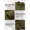 thumbnail image 5 of Men's Long Sleeve Quarter-Zip Pullover Sweaters Slim Fit Lightweight Casual Sweater, 5 of 9