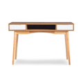 thumbnail image 3 of Linon Perry Wood Two Drawer Writing Desk in White and Natural, 3 of 16