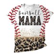 thumbnail image 5 of Fiudx Ropa de Mujer Mujer Casual Verano Impresión Manga Corta Cuello Redondo Suelta Camiseta Blusa Tops, 5 of 5