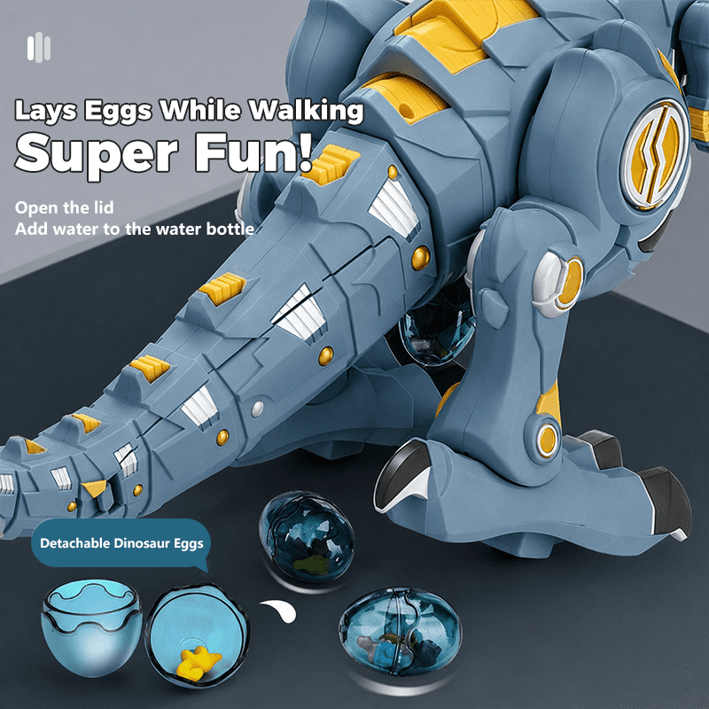 HNZENBW Dinosaur Robot Toy,Electric T-Rex with Walking,Spray Feature,Dinosaur Egg ,LED Lights & Realistic Roar,Gift for Boys Girls