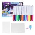 thumbnail image 2 of Kids Blow Marker Pen, Rich Color Educational Sealing Lid Fluorescent 8 Templates Safe Blow Airbrush Marker  for Preschool for Children Ocean Type, 2 of 7