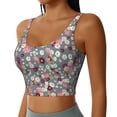thumbnail image 2 of Sports Bras For Women Workout Tank Tops, Colorful Daisies Flowers Running Vest With Removable Cups, 2 of 2