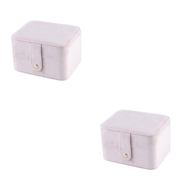 Sonducket Joyero femenino Pendiente Collar Botón Multi-Compartimentos Organizador Adornos Estuche Decoraciones de regalo de boda Type1 NO1