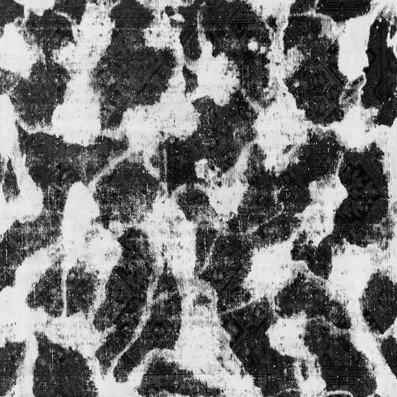 Ahgly Company Indoor Square Abstract Gray Modern Area Rugs, 5' Square