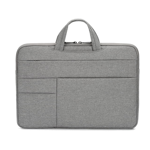 Portable Laptop Bag 15.6 inch Laptop Case Waterproof Nylon Laptop Bag Briefcase Leisure Business Handbag Light Grey