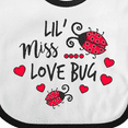 thumbnail image 4 of Inktastic Lil Miss Love Bug with Lady Bug and Hearts Girls Baby Bib, 4 of 4