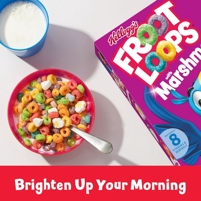 Kellogg's Froot Loops Original with Marshmallows Breakfast Cereal, Family  Size, 17.7 oz Box
