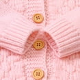thumbnail image 5 of Michellecmm Infant Baby Solid Crochet Knit Coat For Boys Girls Long Sleeve Thermal Hooded Sweater Fall Spring, 5 of 5