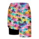 thumbnail image 2 of Ceisia Men's Vibrant Gradient Palm Tree Print Beach Shorts with Quick Dry Stretch Fabric and Anti-Exposure Liner Multicolor S Gifts, 2 of 6