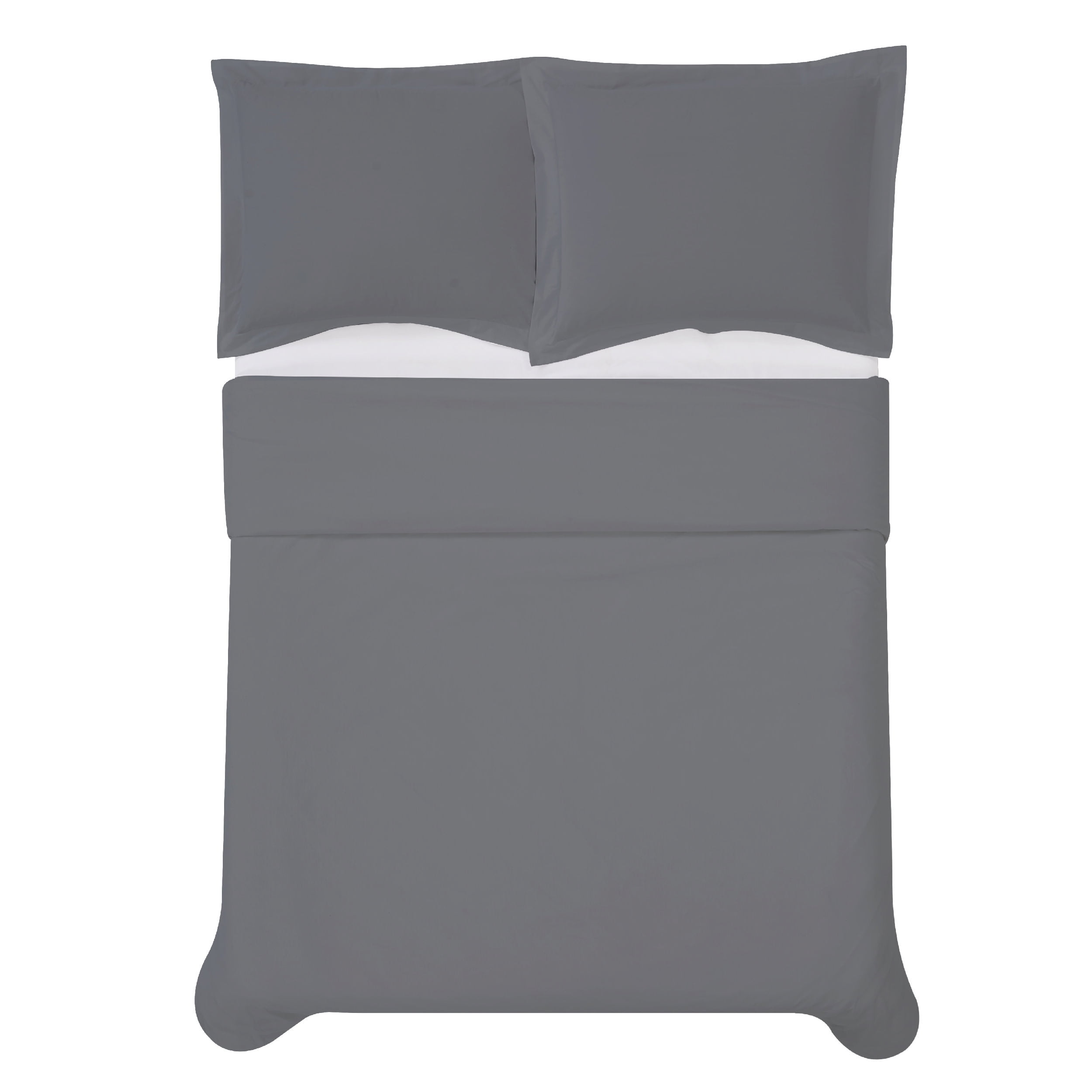 Cannon Solid Percale Grey 2 Piece Twin 
