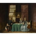 thumbnail image 3 of Hendrik Pothoven 23x20 Black Modern Framed Museum Art Print Titled - Family Group in Interior (1774), 3 of 5