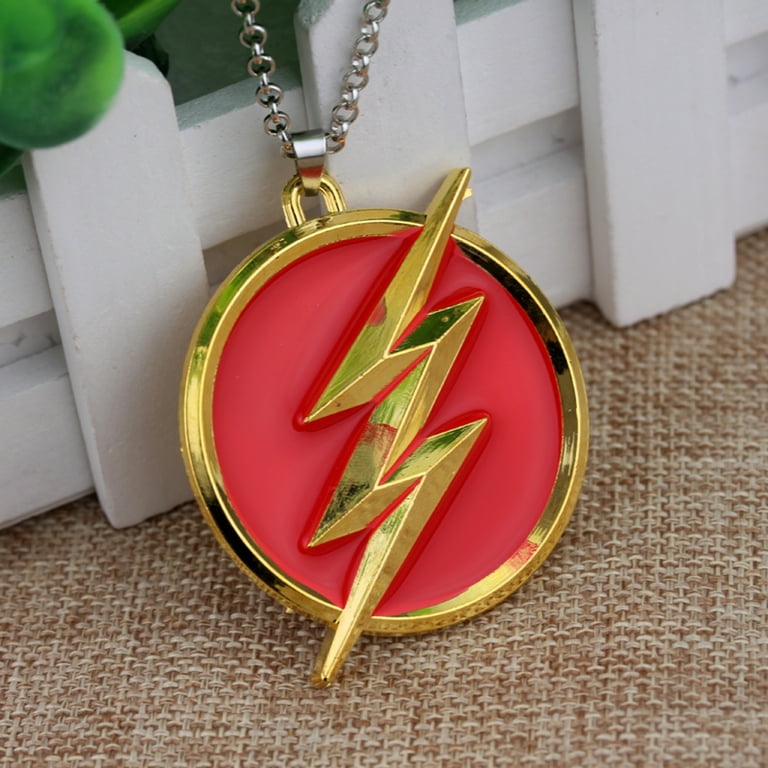 The Flash Necklace Superhero Lightning Bolt Tarnish Resistant