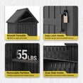 thumbnail image 6 of Nihsuao Vertical Outdoor Storage Shed, Waterproof Resin Outdoor Storage Cabinet, Lockable Small Tool Shed with Removable Shelves & 12 Hooks, Black, 6 of 9