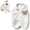White, variant on Cute Rabbit Coat Warm Cozy Pet Apparel No Sleeve Soft Polar Fleece Bear Pattern Bunny Puppy Dress Outfit Rabbit Clothes for Kittens