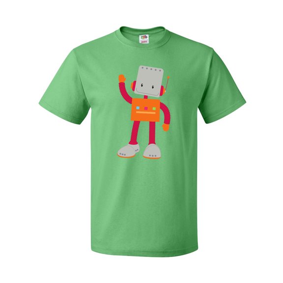 Inktastic Cute Robot, Smiling Robot, Colorful Robot T-Shirt