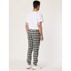 thumbnail image 5 of Pantalones chándal ajustados a cuadros Lars Amadeus Gris oscuro T L, 5 of 6
