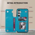 thumbnail image 4 of Compatible with Samsung Galaxy A14 5G Case Wallet with Card Slot Butterfly Embossing Flip Leather Magnetic Clasp Protective Phone Case for Samsung Galaxy A14 Case Wallet(Blue-6.6 inch), 4 of 14