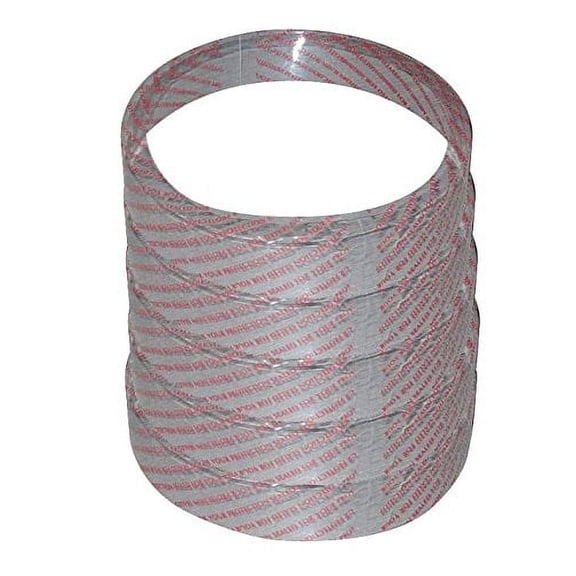 Clear w/Red Safety Print Heat Shrink Bands - Fits Plastic Soup/Deli Containers (pack of 1000)