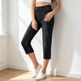 thumbnail image 2 of SOFTCCLO Capri Pants for Women Slim Washed Denim Trousers Slight Stretch 7/8 Length Casual Womens Pants Black XXXL, 2 of 5