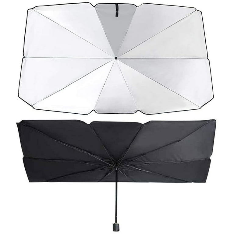 Foldable Car Windshield Umbrella Window Cover Visor Sun Shade Silver Coated  