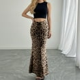 thumbnail image 2 of CAIXAI Womens Maxi Skirt Elegant Leopard Print Skirt Fishtail High Waist Midi Long Casual Skirts for Party Wedding, 2 of 5