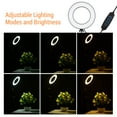 thumbnail image 2 of 16cm/6inch Mini LED Ring Light Fill-in Lamp USB Powered 3 Lighting Modes 11 Levels Adjustable Brightness with Flexible Ballhead Adapter for Live Streaming Online Video Selfie Facial Makeup, 2 of 9