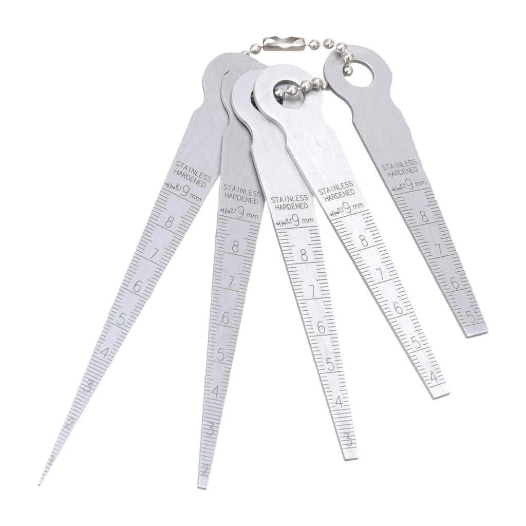 5pcs Steel Welding Space Inspection Tool Precisions Feeler Gauges Set Welding Space Measuring Tool for Mechanical Applications