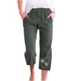 thumbnail image 2 of Fankiway Mode Femmes Pantalon Décontracté Imprimé Élastique Ample Jambe Large Droite avec Poche Pantalons Femmes Liquidation Pantalons Femmes Jambe Large, 2 of 5