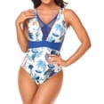 thumbnail image 3 of FcBaudy Womens Swimsuits One Piece Swimsuit Women Plus Size Swimsuit for Women Tankini Swimsuits for Women Women With Chest Pad Without Underwire Solid Deep V One-piece Swimsuit Women Swimsuit, 3 of 7