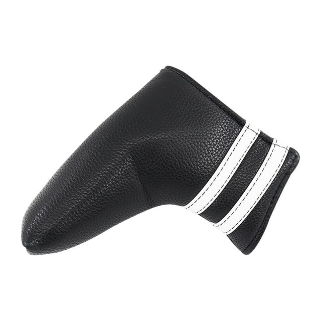 maskred Golf Blade Putter Cover Magnetic Golf Putter for Protection Golf Club Head Cover White Black 14x13cm