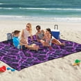 thumbnail image 5 of Extra Large Picnic Beach Blanket Waterproof Sand Proof Portable Outdoor Mat Neon Dollar Bills 60x80, 5 of 9