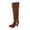 Brown, variant on Fesfesfes Women's Boots Shoes Fashion High Heels High Tube Retro Long Tassel Women's US:4.5(35)