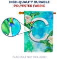 thumbnail image 4 of America Forever Summer Flowers Birds Monogram House Flag Letter C 28 x 40 inches Hummingbird Calla Lily Spring Floral Double Sided Vertical Outdoor Yard Lawn Decorative White Floral House Flag, 4 of 5