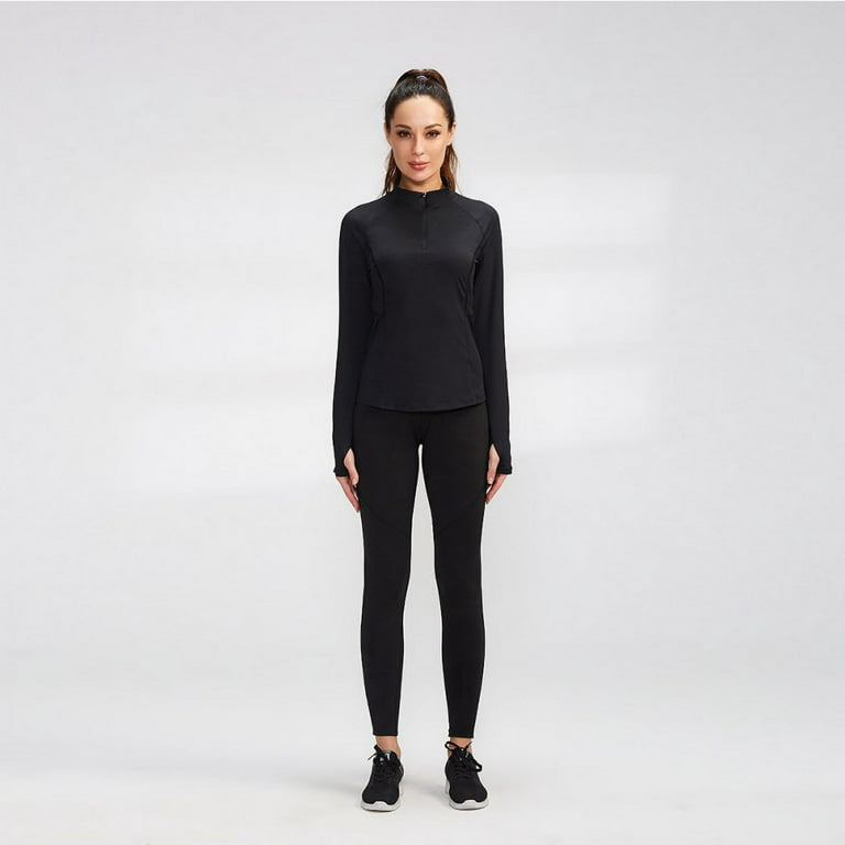 Womens Tops Autumn Zipper Long Sleeve Sports Fitness Yoga Training Quick  Drying Clothes Shirts Sweatshirts Tops