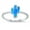 Blue, variant on Blue Simulated Opal Cactus Ring Sterling Silver Size 5