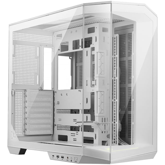 Gabinete Gamer MSI MAG PANO 100L PZ WHITE ATX Media Torre Cristal Templado USB-C Blanco